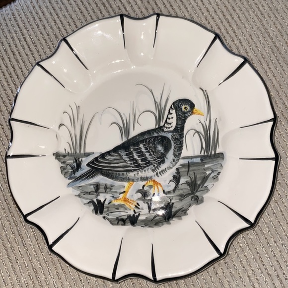 Black & White hand painted bird made in Italy - Picture 1 of 3